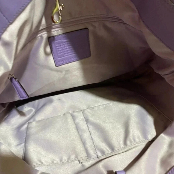 Coach beige canvas leather tote handbag - Picture 11 of 12